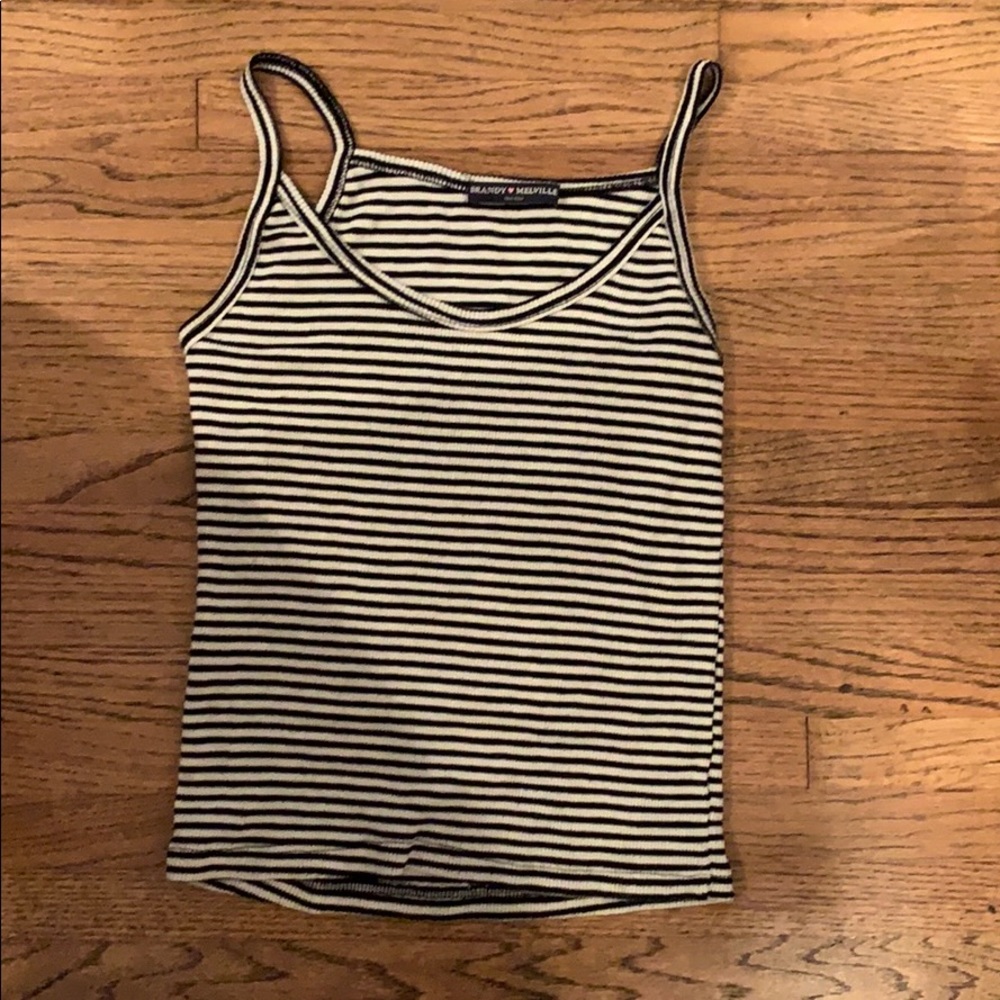 brandy Melville black and white striped tank